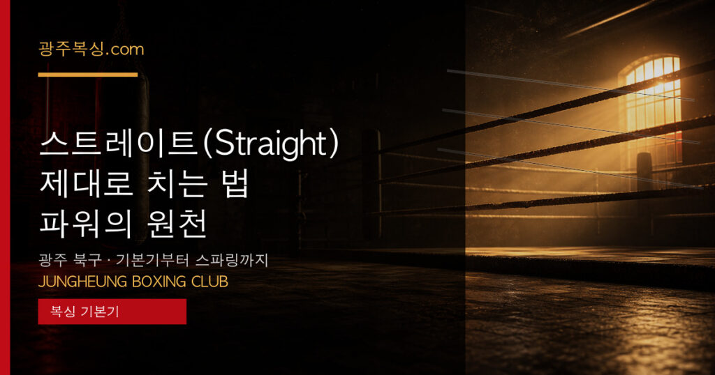 스트레이트(Straight) 제대로 치는 법 — 파워의 원천 대표 이미지 - 중흥복싱클럽