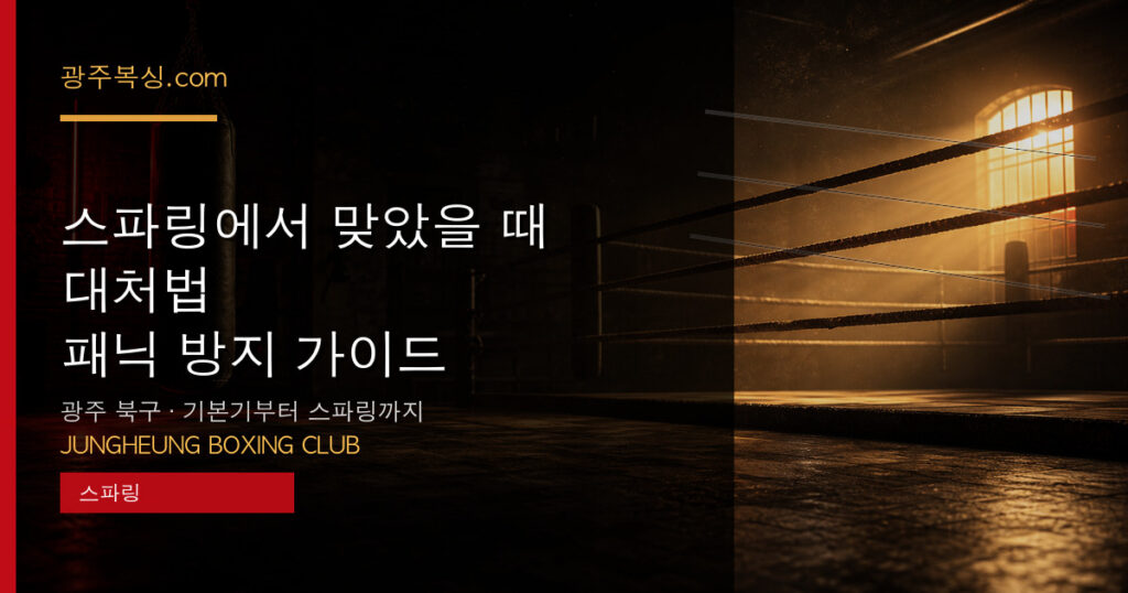 스파링에서 맞았을 때 대처법 — 패닉 방지 가이드 대표 이미지 - 중흥복싱클럽