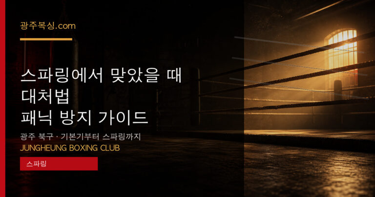 스파링에서 맞았을 때 대처법 — 패닉 방지 가이드 대표 이미지 - 중흥복싱클럽
