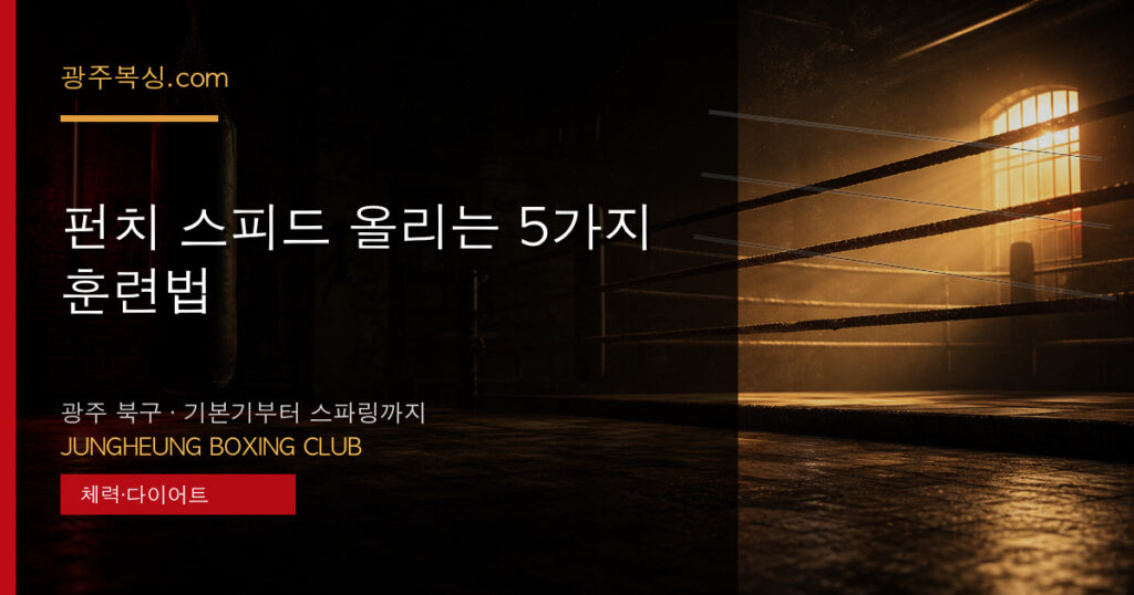 펀치 스피드 올리는 5가지 훈련법 대표 이미지 - 중흥복싱클럽