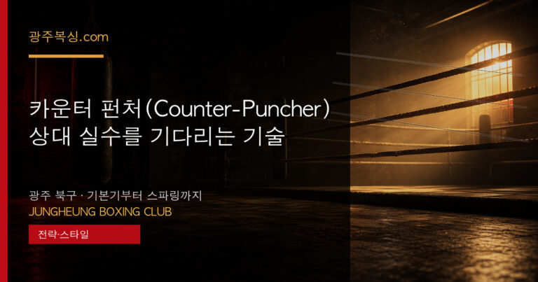 카운터 펀처(Counter-Puncher) — 상대 실수를 기다리는 기술 대표 이미지 - 중흥복싱클럽