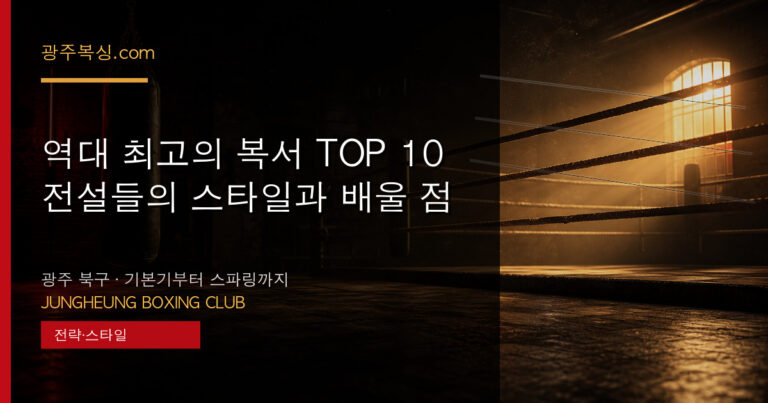 역대 최고의 복서 TOP 10 — 전설들의 스타일과 배울 점 대표 이미지 - 중흥복싱클럽