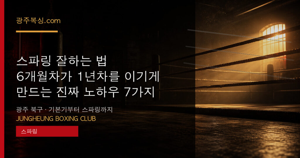스파링 잘하는 법 — 6개월차가 1년차를 이기게 만드는 진짜 노하우 7가지 대표 이미지 - 중흥복싱클럽